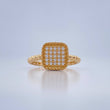 Anillo Cuadrado 2.2gr / T5 3/4 / Oro Amarillo 18K $
