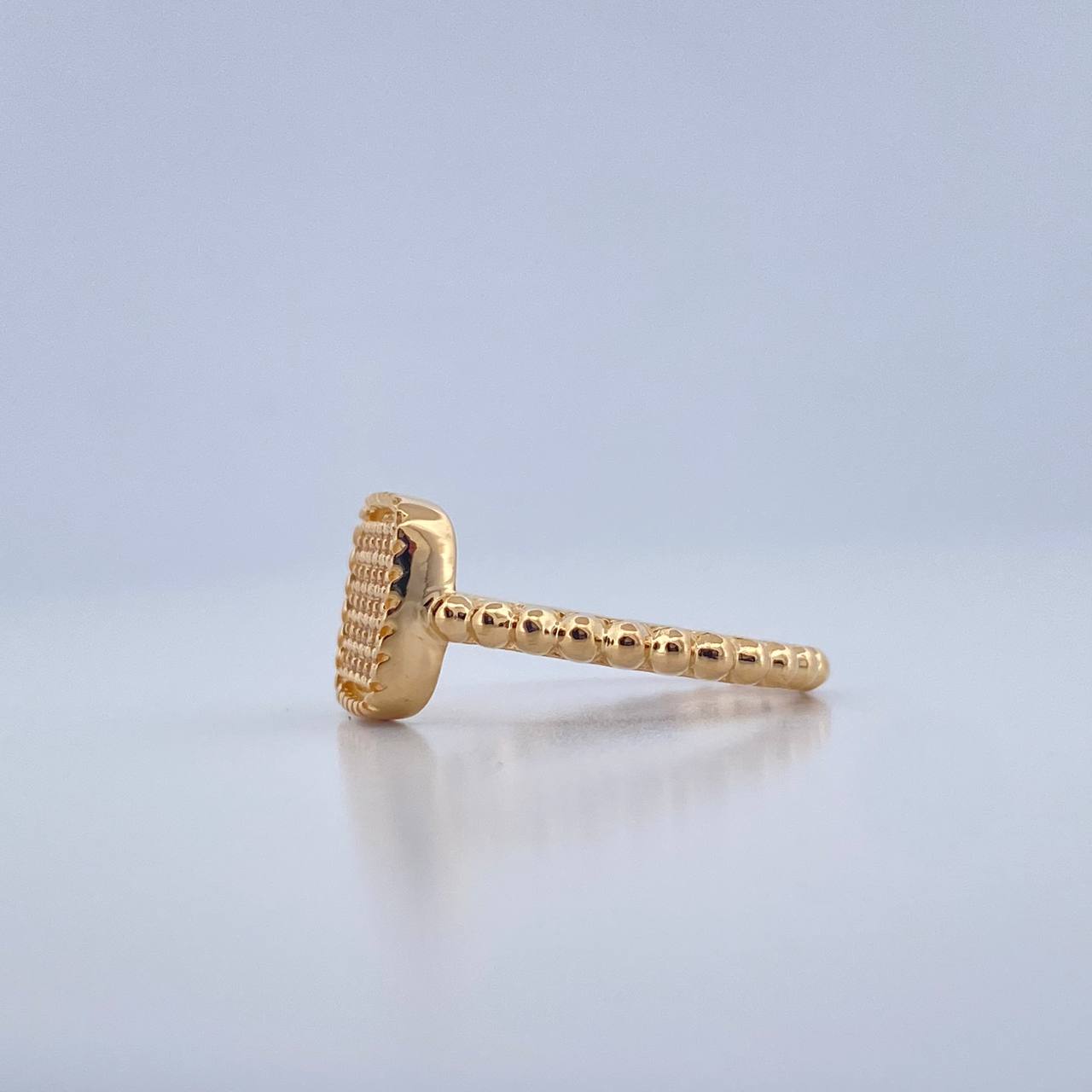 Anillo Cuadrado 2.2gr / T5 3/4 / Oro Amarillo 18K $