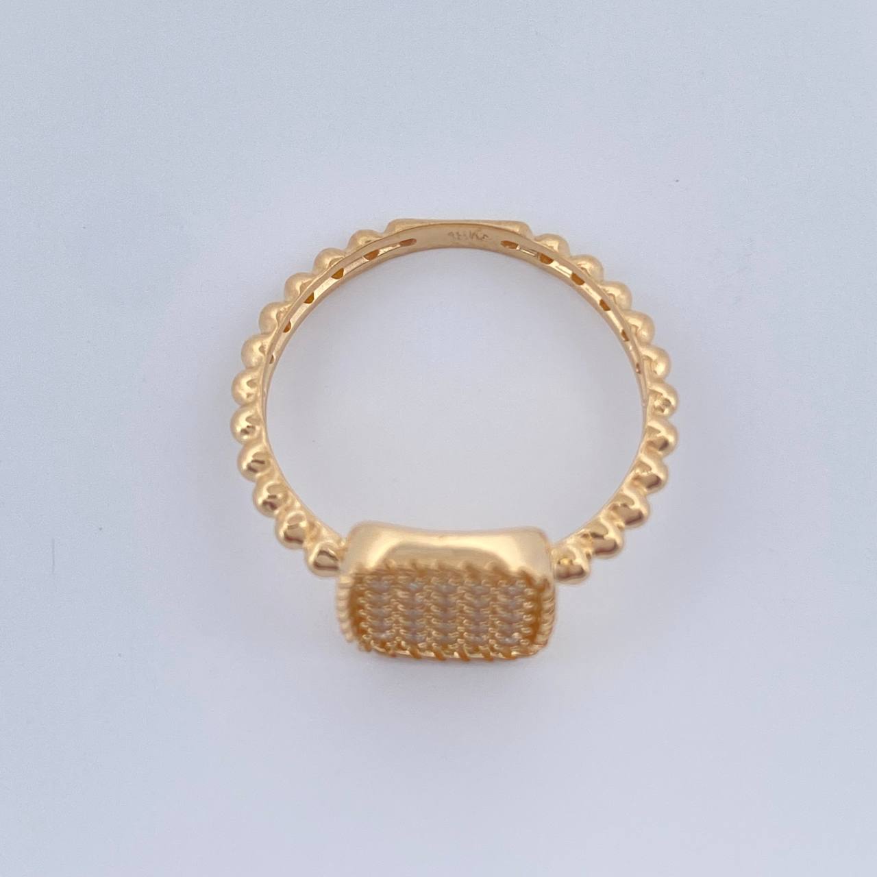 Anillo Cuadrado 2.2gr / T5 3/4 / Oro Amarillo 18K $