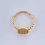 Anillo Cuadrado 2.2gr / T5 3/4 / Oro Amarillo 18K $
