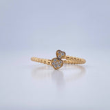 Anillo Corazones 1.55gr / T6 / Oro Amarillo 18K $