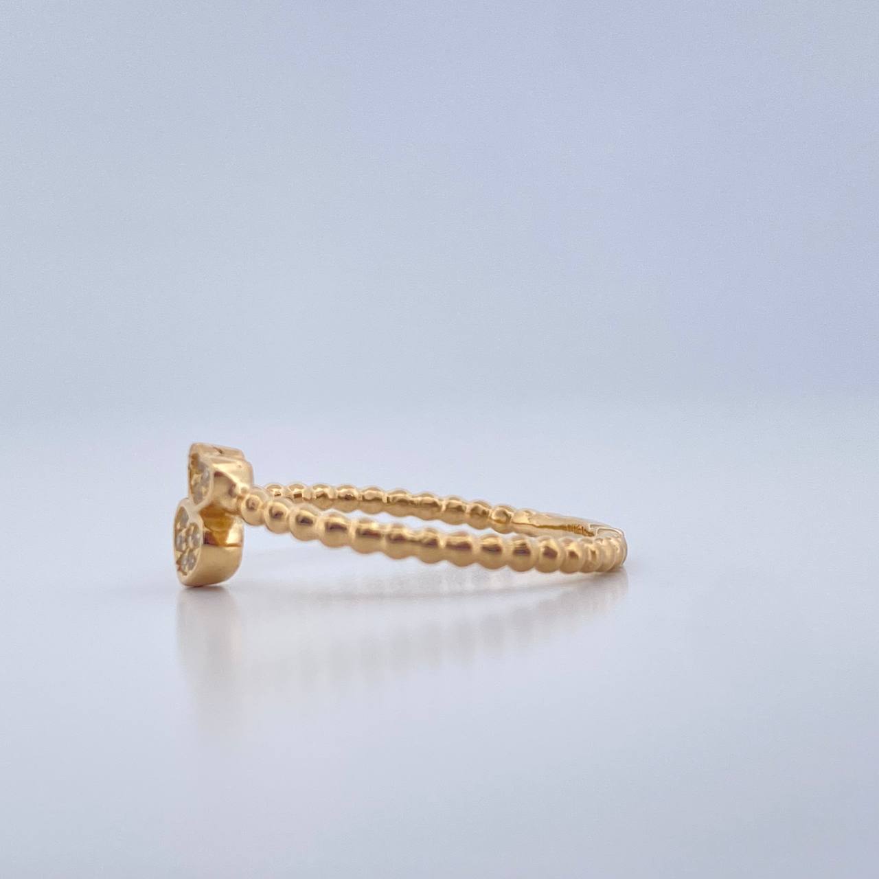 Anillo Corazones 1.55gr / T6 / Oro Amarillo 18K $