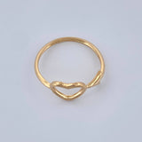 Heart Arrow Ring 1.35gr / Size 5 1/2 / 18K Gold $