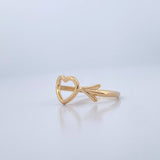 Heart Arrow Ring 1.35gr / Size 5 1/2 / 18K Gold $