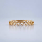Anillo Corazones 1.2gr / T6 / Oro Amarillo 18K $