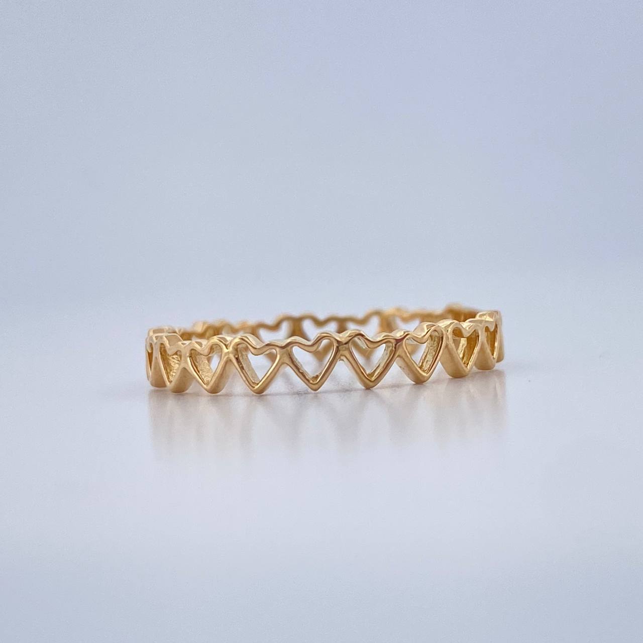 Anillo Corazones 1.2gr / T6 / Oro Amarillo 18K $