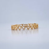 Anillo Corazones 1.2gr / T6 / Oro Amarillo 18K $