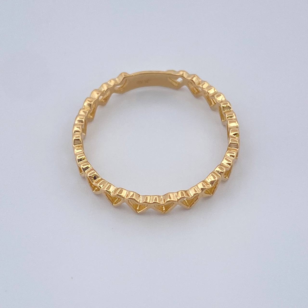 Anillo Corazones 1.2gr / T6 / Oro Amarillo 18K $