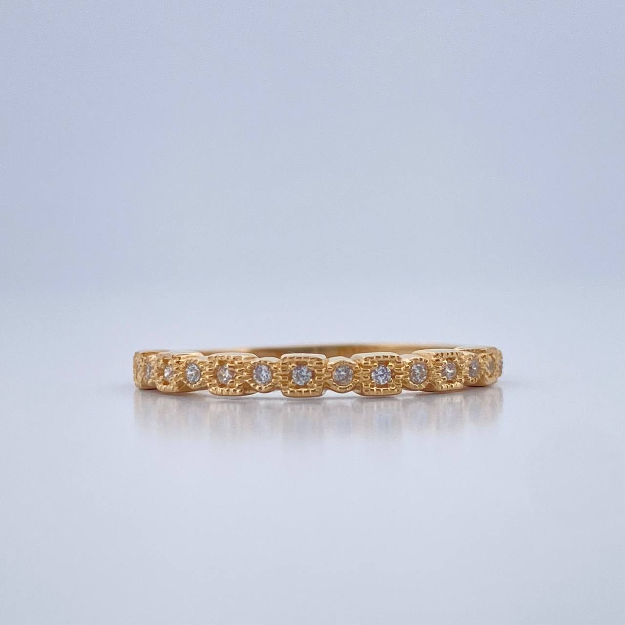 Anillo Argolla Churumbela Cuadros 1.55gr / T6 1/2 / Oro Amarillo 18K $