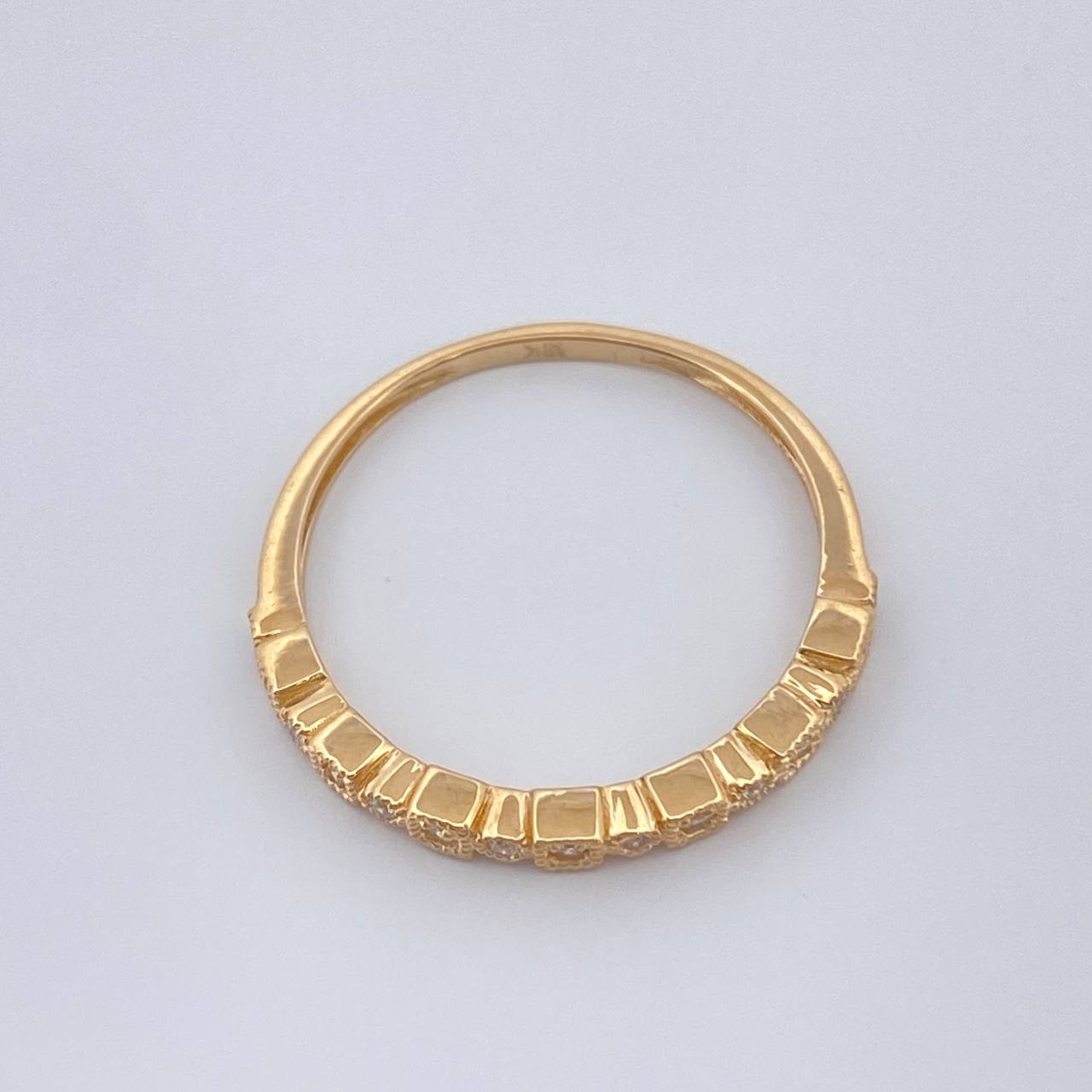 Anillo Argolla Churumbela Cuadros 1.55gr / T6 1/2 / Oro Amarillo 18K $