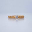 Anillo Solitario Puente Tupido 2.4gr / T6 1/2 / Oro Amarillo 18K $