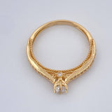 Anillo Solitario Puente Tupido 2.4gr / T6 1/2 / Oro Amarillo 18K $