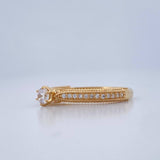 Anillo Solitario Puente Tupido 2.4gr / T6 1/2 / Oro Amarillo 18K $