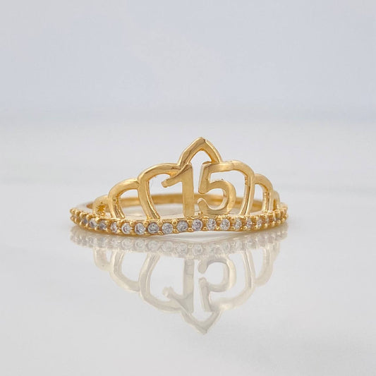 Anillo Tiara 15s 1.8g / T7 Oro Amarillo 18K