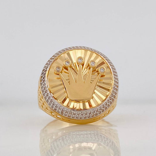 Mobile Crown Ring 10.45g / T11 Two Yellow White Gold 18K