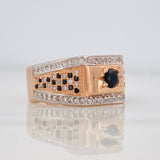 Circle Signet Ring 5.7g / T9 1/2 Two-Tone White Rose 18K