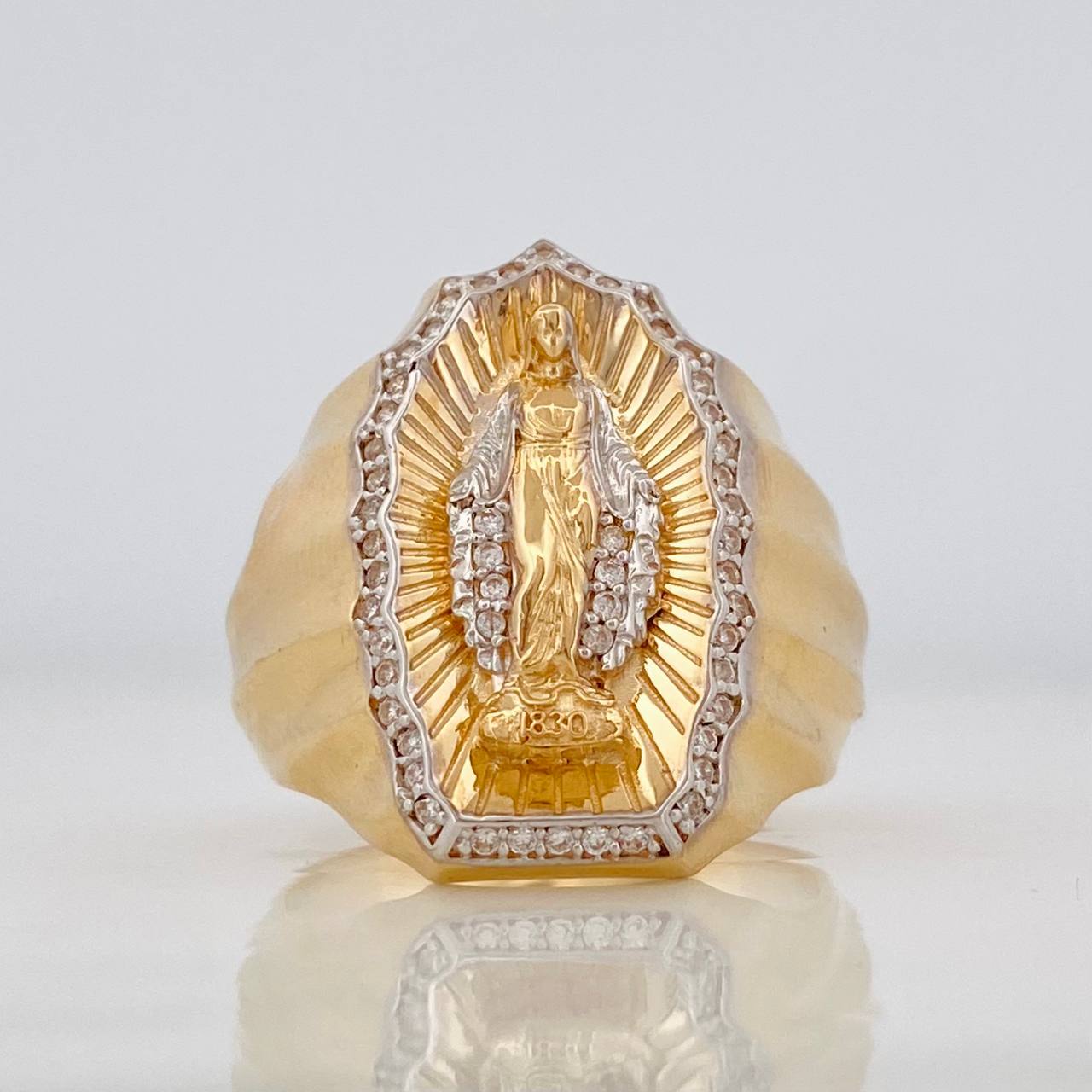Miraculous Virgin Ring 9.35g / T9 Two Golds Yellow White 18K