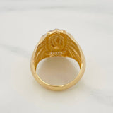 Miraculous Virgin Ring 9.35g / T9 Two Golds Yellow White 18K