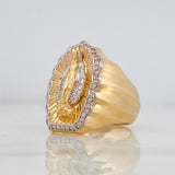 Miraculous Virgin Ring 9.35g / T9 Two Golds Yellow White 18K
