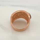 Hearts Ring 8g / T6 3/4 Two-Tone Black Rose 18K