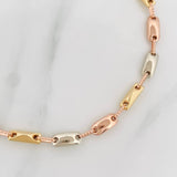 Rustic Bracelet Adije 4.35g / 6 3/4 in / 3.4mm Three Golds 18K