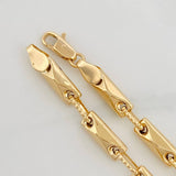 Rustic Bracelet Rhombuses 5g / 7 3/4 in / 3.7mm Yellow Gold 18K