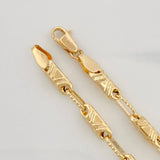 Rustic Bracelet Barrel Eclipse 4.35g / 8 1/4 in / 3.5mm Yellow Gold 18K