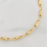 Rustic Bracelet Barrel Eclipse 4.35g / 8 1/4 in / 3.5mm Yellow Gold 18K
