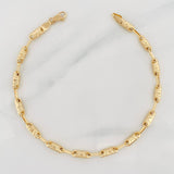 Rustic Bracelet Barrel Eclipse 4.35g / 8 1/4 in / 3.5mm Yellow Gold 18K