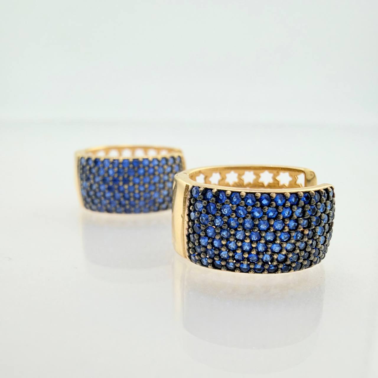 Candongas Ovalada 5gr / 3/4 in / Dos Oros Negro Amarillo 18K &