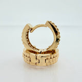 Candongas Carril Rustico 4.05gr / 1/2 in / Oro Amarillo 18K &