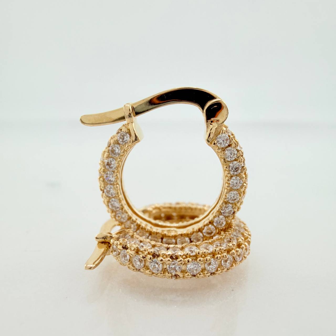 Dense Hoop Earrings 3.35gr / 3/4 in / Yellow Gold 18K &
