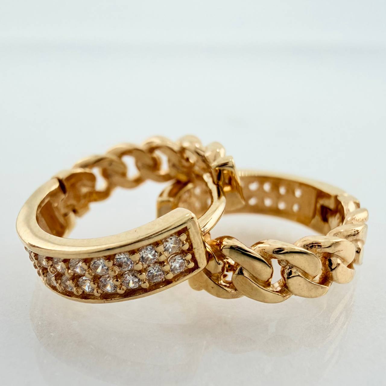 Candongas Doble Carril Cuabana 3gr / 1/2 in / Oro Amarillo 18K &