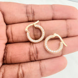 Dense Hoop Earrings 3.35gr / 3/4 in / Yellow Gold 18K &