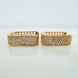 Candongas Cuadradas 7.6gr / 3/4 in / Oro Amarillo 18K $