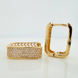 Candongas Cuadradas 7.6gr / 3/4 in / Oro Amarillo 18K $