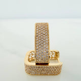 Candongas Cuadradas 7.6gr / 3/4 in / Oro Amarillo 18K $