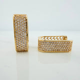 Candongas Cuadradas 7.6gr / 3/4 in / Oro Amarillo 18K $