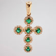 Dense Cross Pendant 3gr / 1 1/2 in / Yellow Gold 18K $