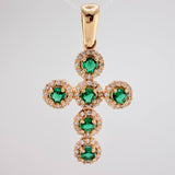 Dense Cross Pendant 3gr / 1 1/2 in / Yellow Gold 18K $