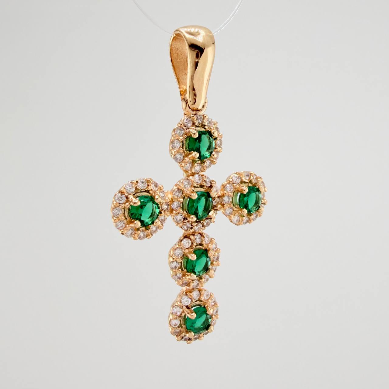Dense Cross Pendant 3gr / 1 1/2 in / Yellow Gold 18K $