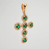 Dense Cross Pendant 3gr / 1 1/2 in / Yellow Gold 18K $