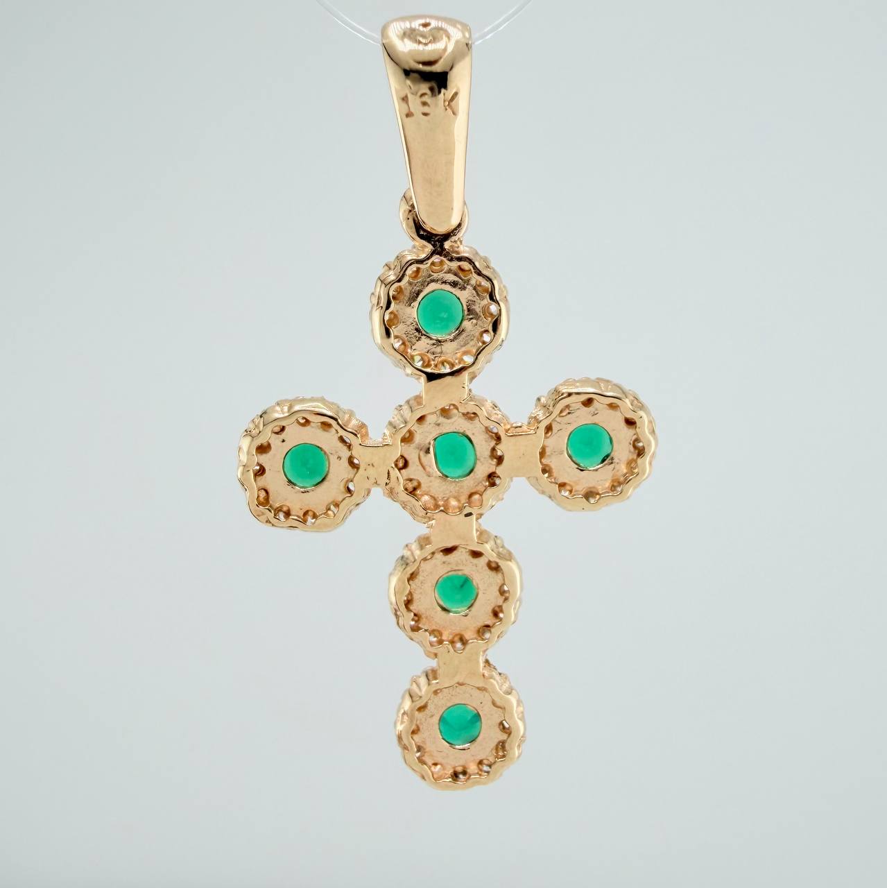Dense Cross Pendant 3gr / 1 1/2 in / Yellow Gold 18K $