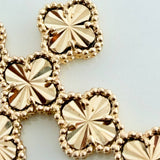 Clover Cross Pendant 4.4gr / 1 1/2 in / Yellow Gold Nac.Esp. 18K $
