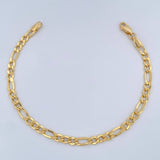 Pulso Figaro 3.55gr / 7 1/2 in / Oro Amarillo +1 18K &