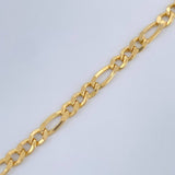 Pulso Figaro 3.55gr / 7 1/2 in / Oro Amarillo +1 18K &