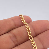 Pulso Figaro 3.55gr / 7 1/2 in / Oro Amarillo +1 18K &