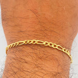 Pulso Figaro 3.55gr / 7 1/2 in / Oro Amarillo +1 18K &