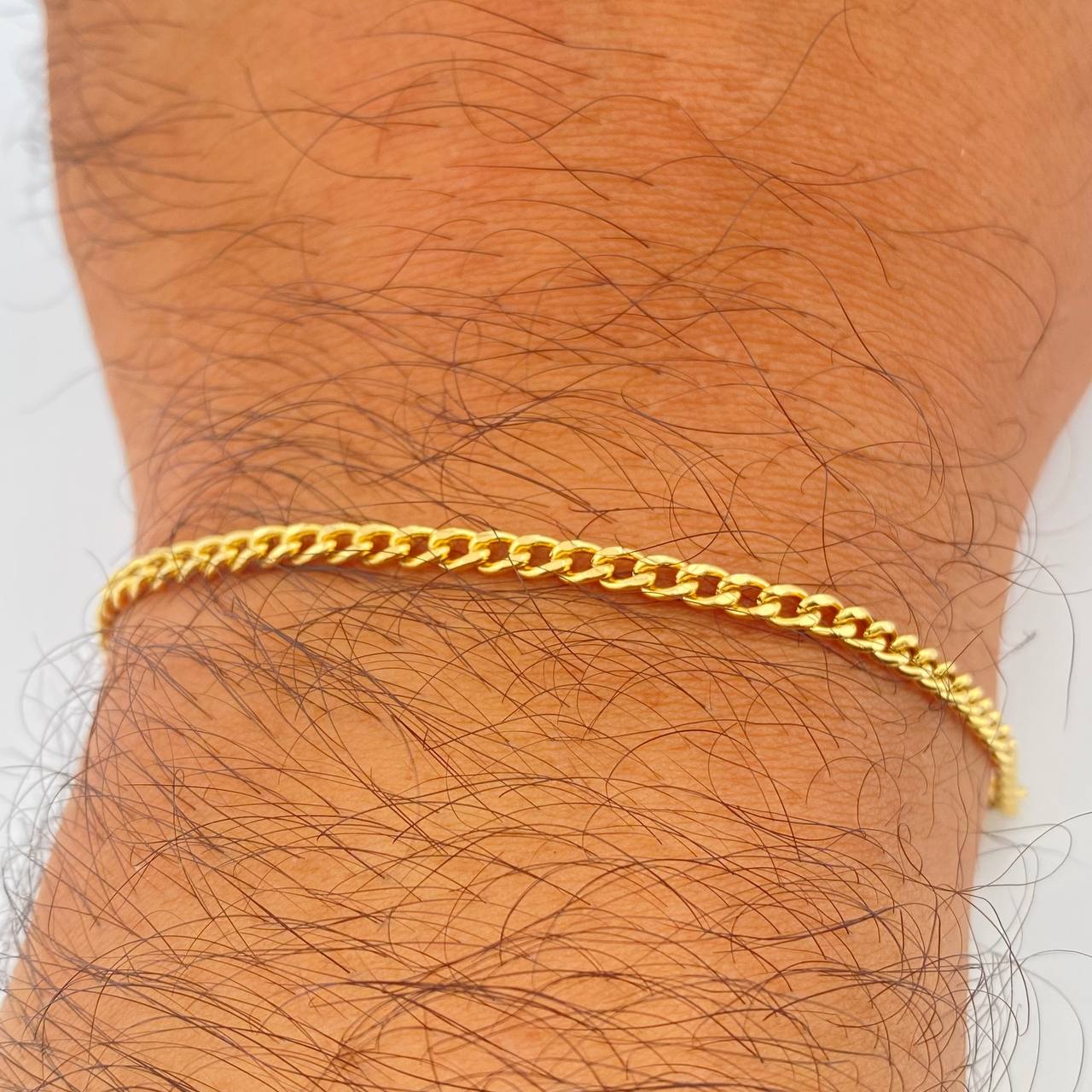 Pulso Cubana 2.9gr / 8 in / Oro Amarillo +1 18K &