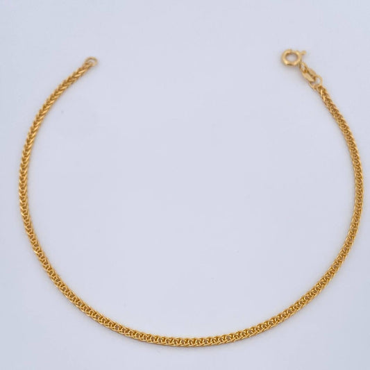 Franco Bracelet 2.3gr / 7 1/2 in / 18K Gold +3